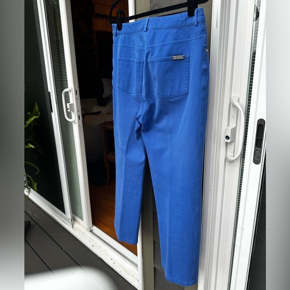 St. John Women's Vintage Blue Straight Leg Pants - Size 6 - Picture 3 of 5